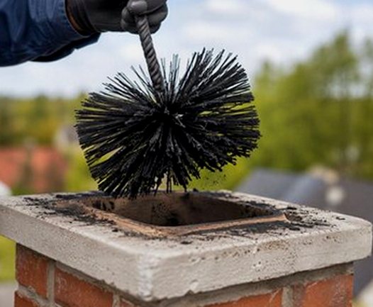Crown swept off clean at the top of the flue